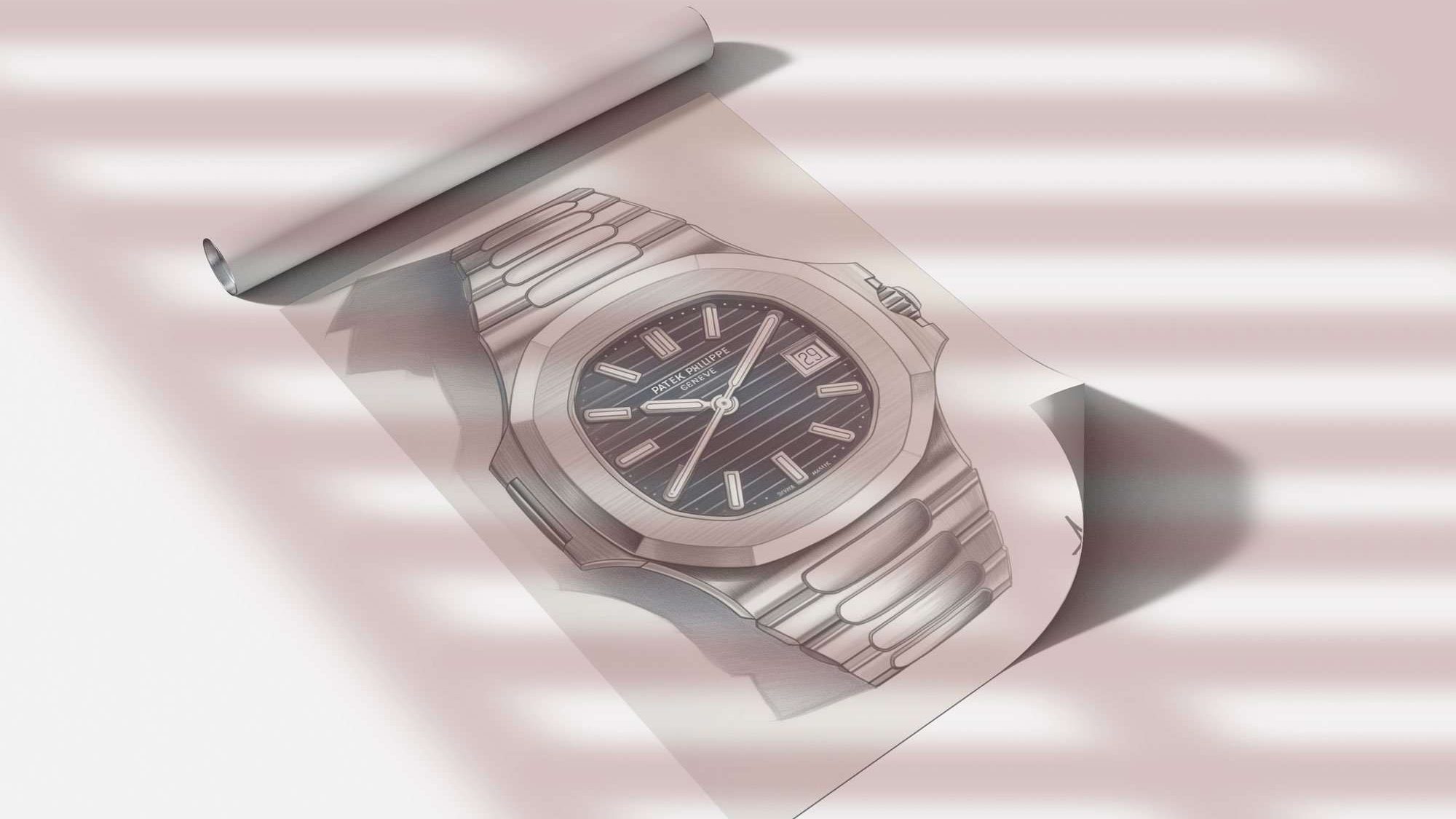 Patek Philippe Nautilus Watch Art Print poster tube wt author